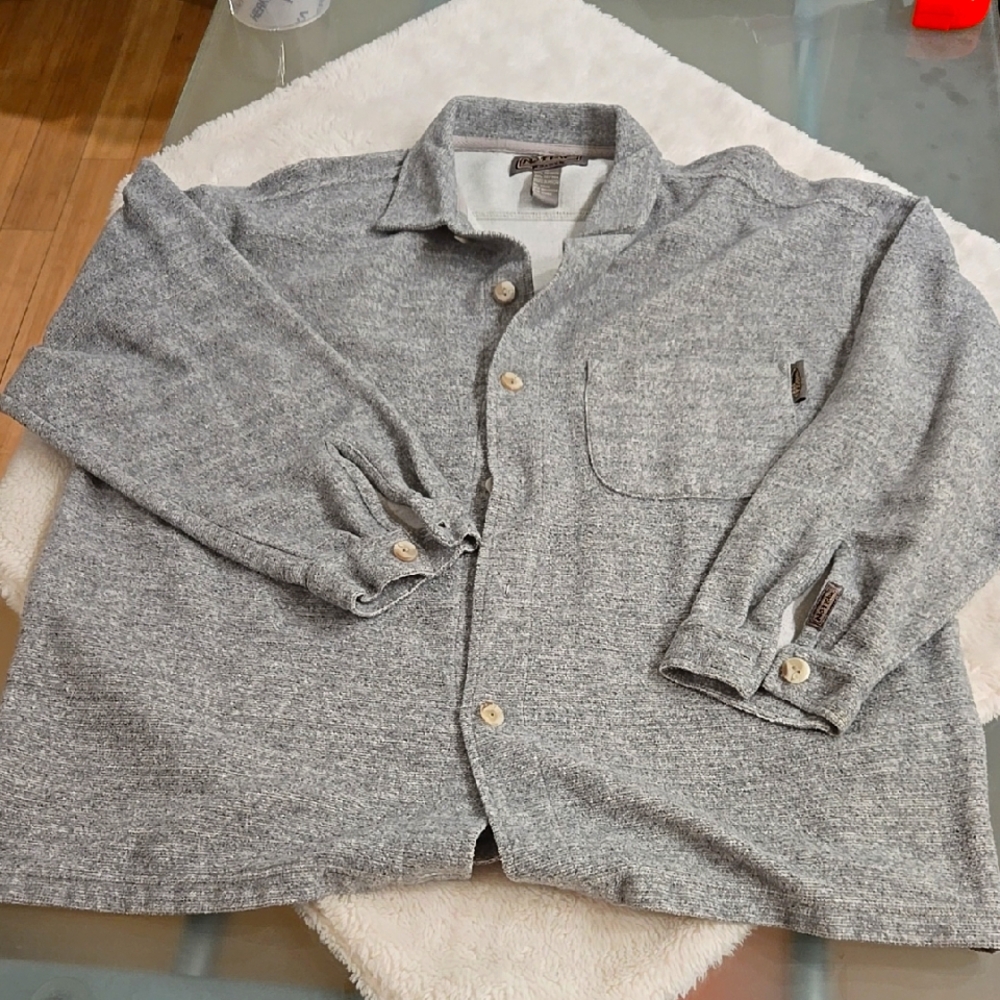 Men's Gray Button-Up No Fear Sweater